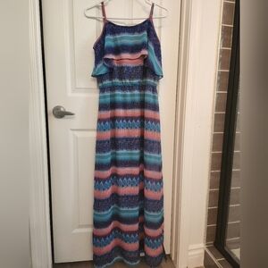 Abstract Print Maxi Dress